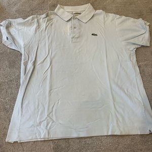Light blue vintage men’s Lacoste polo.